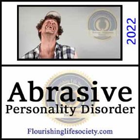 Abrasive Personality Disorder. A Flourishing Life Society article image link
