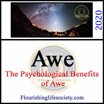 FLS Link. Experiencing Awe: Experiences of awe promote pro-social behavior and invite psychological development. The wise find awe in the awesomeness of life.