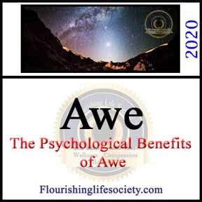 FLS Link. Experiencing Awe: Experiences of awe promote pro-social behavior and invite psychological development. The wise find awe in the awesomeness of life.