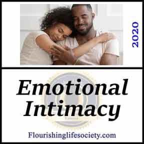 FLS link: Emotional Intimacy | Creating Space for sharing. A psychological battle of opposing needs requires purposeful effort to meet both safety and belonging needs.