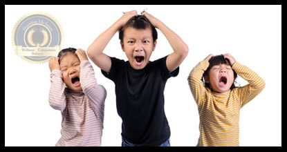 Three children having an emotional breakdown. Flourishing Life Society article on emotional regulation