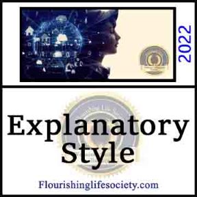 Explanatory Style. A Flourishing Life Society article image link