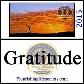 Gratitude. A Flourishing Life Society Link.