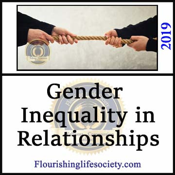 Cultural patterns influence the gender roles in relationships, often contributing to the dissatisfaction and eventual dissolution of the bond. We must direct attention to these imbalances of power and create equality.