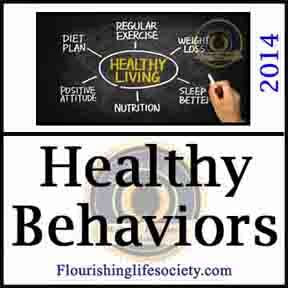 Healthy Behavior. Developing Character and Boosting Wellness. A Flourishing Life Society article link