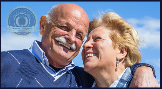 Intimacy, Honesty, and Love. A mature couple embracing and happy. A Flourishing Life Society article