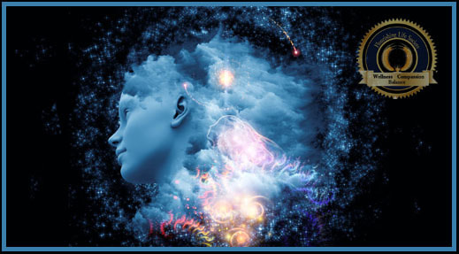 Know Yourself. A mystic picture of a face in a dark starry sky. A Flourishing Life Society article 