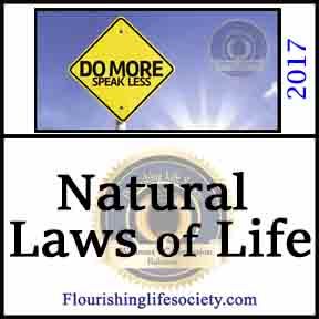 Natural Laws of Life. Article link