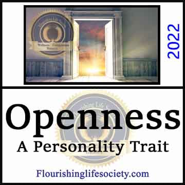 Openness Personality Trait. A Flourishing Life Society article link