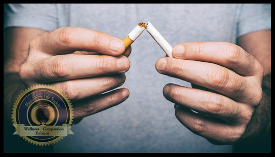 Man Breaking a cigarette. A Flourishing Life Society article on breaking habits.