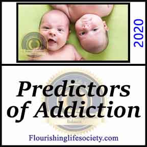 Predictors a Future Problems with Addiction. A Flourishing Life Society article image link