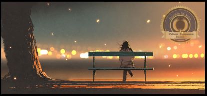 A woman waiting on a bench at night. Procrastination article from Flourishing Life Society