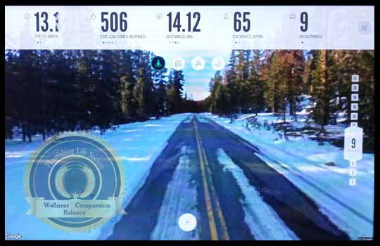 Snowy road in the Uinta Mountains in Utah. Near Mirror Lake. A Flourishing Life Society article on the Pro-Form Stationary Bike