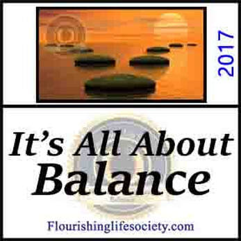 Wellness: It's All About Balance. Discovering Wellness by Living a Balanced Life. A Flourishing Life Society article