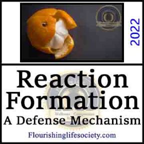 Reaction Formation. A Defense Mechanism. A link to the article