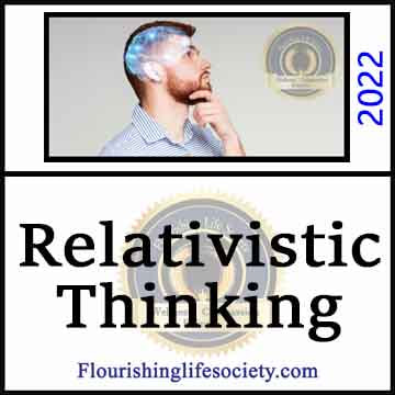 Relativistic Thinking. A Flourishing Life Society article link