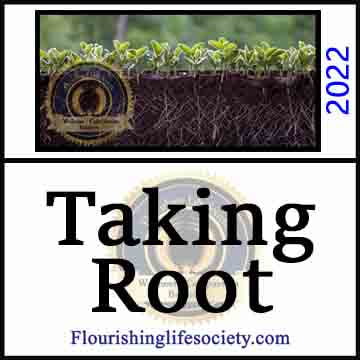 Taking Root. Persistent in healthy behaviors. Human Flourishing. A Flourishing Life Society article link
