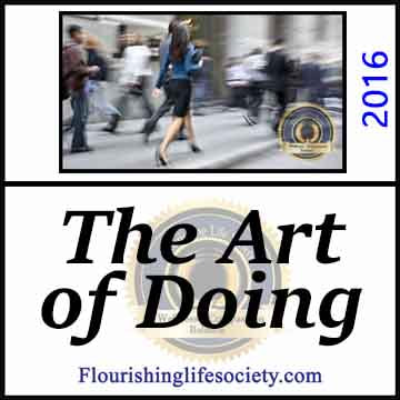 The Art of Doing. Constructive Action and Personal Development. A Flourishing Life Society article image link