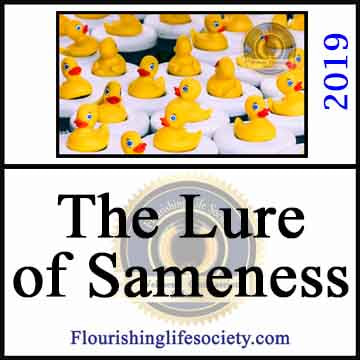 A Flourishing Life Society article image link. The Lure of Sameness