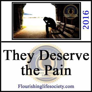 They Deserve the Pain; Learning from Others. A Flourishing Life Society article image link