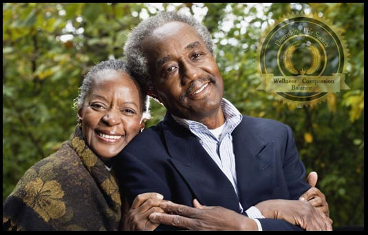 A mature couple in love representing a loving relationship nurtured over time.