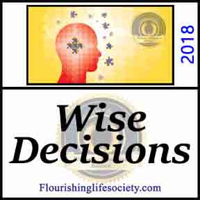 Wise Decisions. A Flourishing Life Society article link
